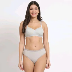 Women' s Premium Lightly Padded Bra Panty Set Pack of 3
- Prelude, 34B