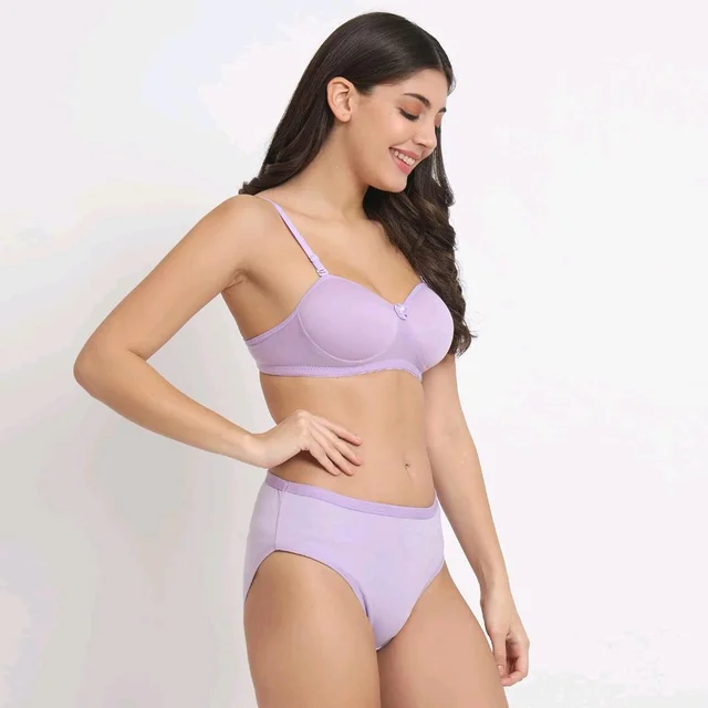 Women' s Premium Lightly Padded Bra Panty Set Pack of 3
- Prelude, 40A