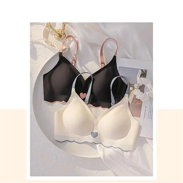 Strapless Large Size Underwire Bras for Women Sexy Back Button Shaping Cup Adjustable Shoulder Strap - Black, 28A