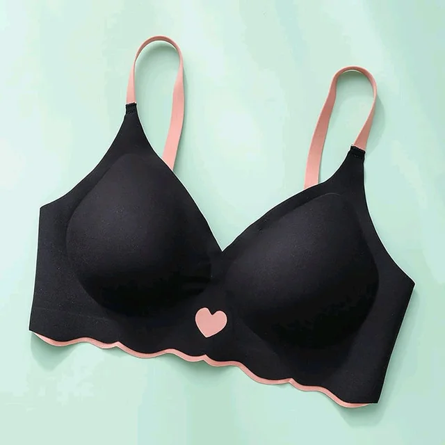 Strapless Large Size Underwire Bras for Women Sexy Back Button Shaping Cup Adjustable Shoulder Strap - Black, 36A