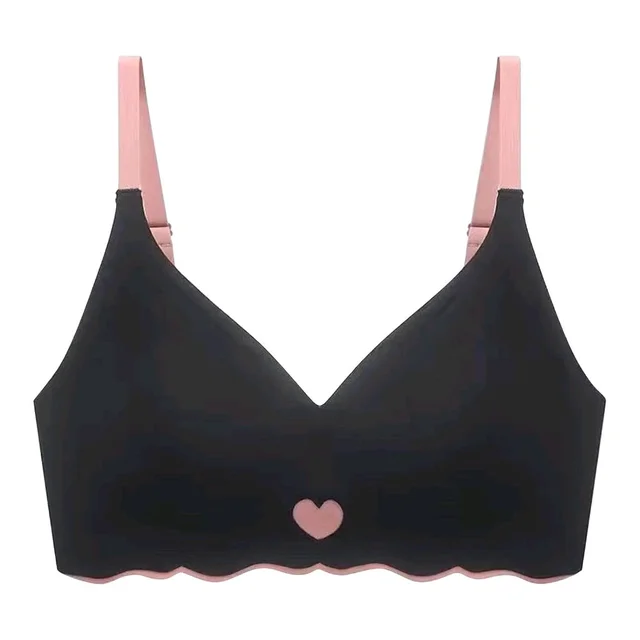 Strapless Large Size Underwire Bras for Women Sexy Back Button Shaping Cup Adjustable Shoulder Strap - Black, 38A