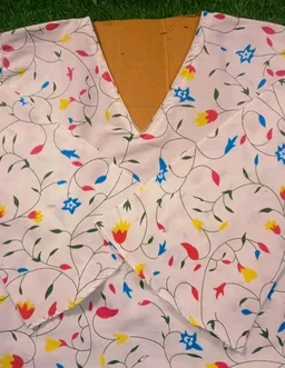 LUXURY FASHION printed short kurta for women /girls - White, XL