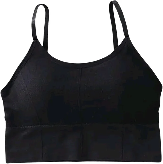 Women's and Girl's Adjustable Strap Cotton Blend Sports Lightly Padded Bra
- White, 34A