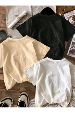 3pcs Set Casual Minimalist Retro American Style English Text Graphic Cropped Bodysuit - Women Summer
- L