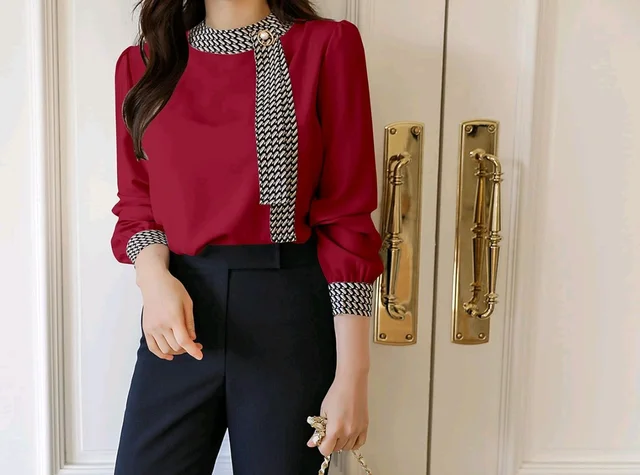 Tops Full Sleeve top for Women.
- Red, L