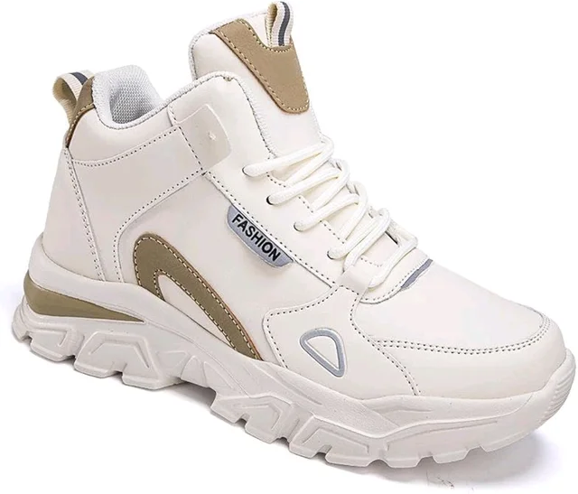Women Off White Sneakers Stylish & Comfortable - White, IND-8