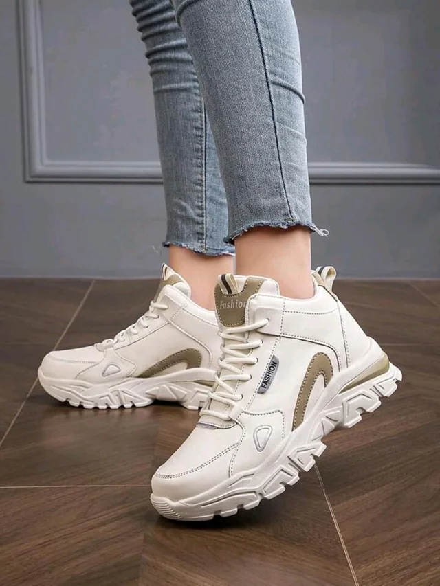 Women Off White Sneakers Stylish & Comfortable - White, IND-8