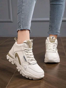 Women Off White Sneakers Stylish & Comfortable - White, IND-8