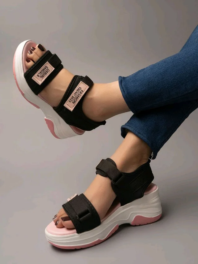 Lightweight Comfortable Daily Wear & Trendy Flatforms Pink Sandals for Girls
- Sweet Pink, IND-5