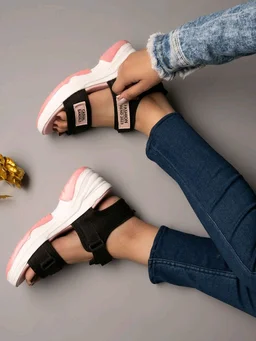 Lightweight Comfortable Daily Wear & Trendy Flatforms Pink Sandals for Girls
- Sweet Pink, IND-5