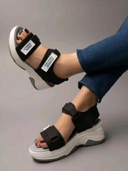 Lightweight Comfortable Daily Wear & Trendy Flatforms Pink Sandals for Girls
- Grey, IND-6