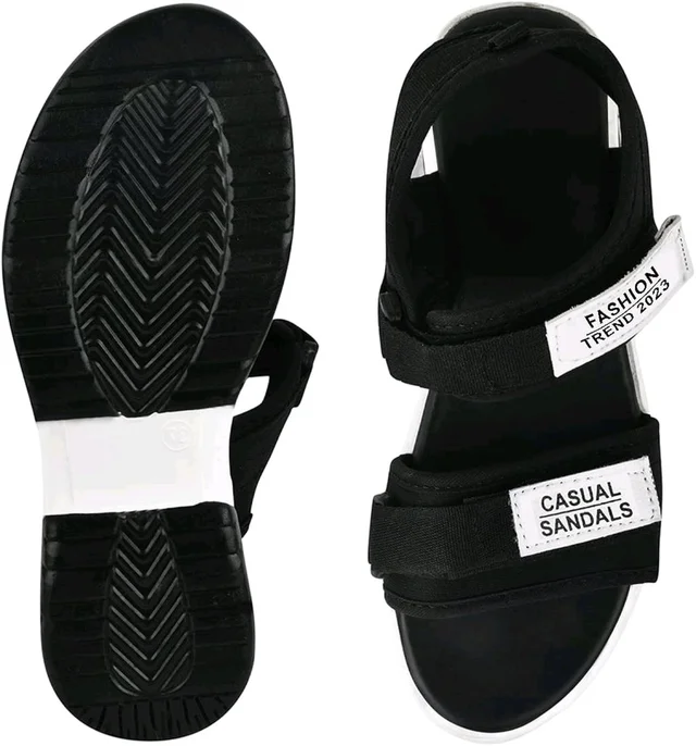 Lightweight Comfortable Daily Wear & Trendy Flatforms Pink Sandals for Girls
- Black, IND-3