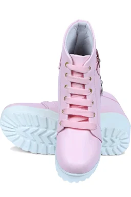 Women Stylish Ladies casual Boots for Girls (R-Boot-004-P-10) Boots For Women (Pink, 10) - French Lilac, IND-5