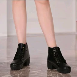Women Stylish Ladies casual Boots for Girls (R-Boot-004-P-10) Boots For Women (Pink, 10) - Black, IND-5
