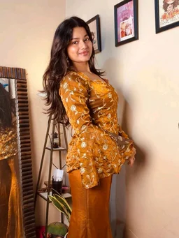Fandy Silk Top Palazzo set - XL, Cinnamon