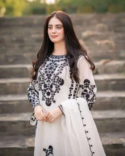 Marvelous White Color Thread Work Salwar Suit - XXL, White