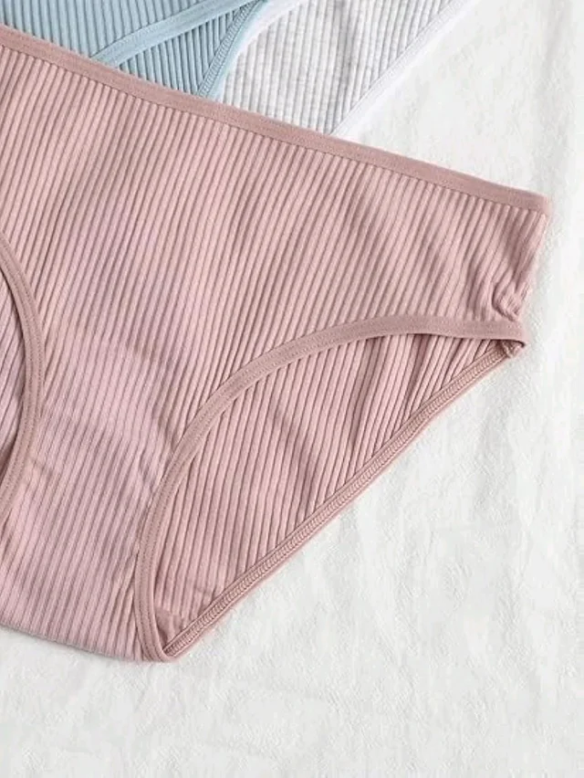 Women Soft Cotton Hipster Ladies Plain Bright Panty/Innerwear Inner Elastic Underwear Combo Pack 2, 4 (Colour May Very)
- L