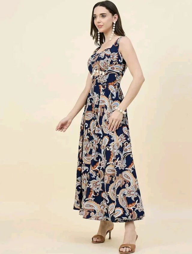 Women Ethnic Motifs Printed Cut-Outs Crepe Fit & Flare Dress - L, Black