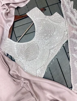 Women’s Ready to Wear Embroidered Saree with Sequence Work and Stitched Blouse | Heavy Rangoli Saree for Women
- Free Size, Vanilla Ice