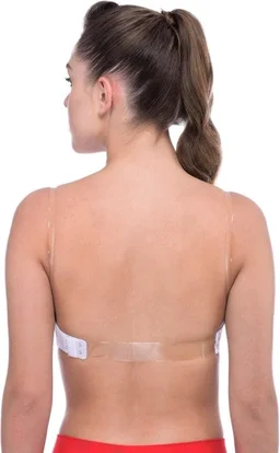 Women's Poly Cotton Padded Wired Push-Up Bra Stylish Backless Transparent Strap T-Shirt's Bra - 34A, White