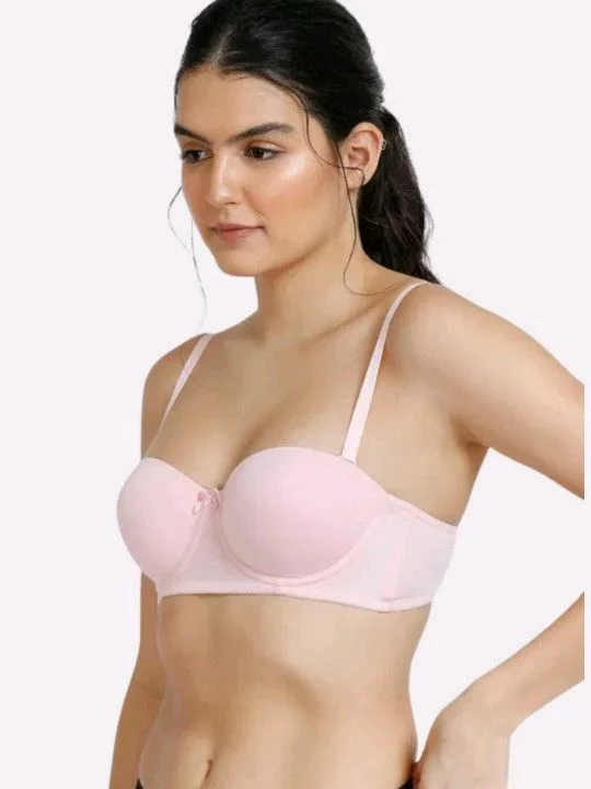 Bewild Women Balconette Lightly Padded Bra (Pink) - 30B, light Pink