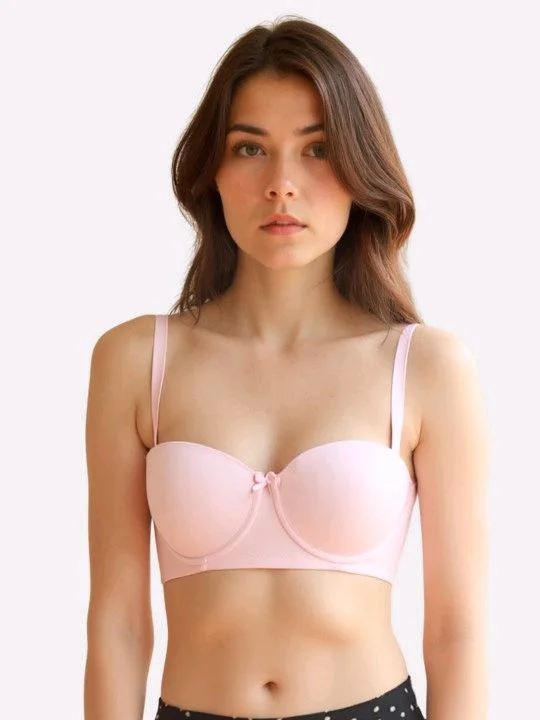 Bewild Women Balconette Lightly Padded Bra (Pink) - 34B, light Pink
