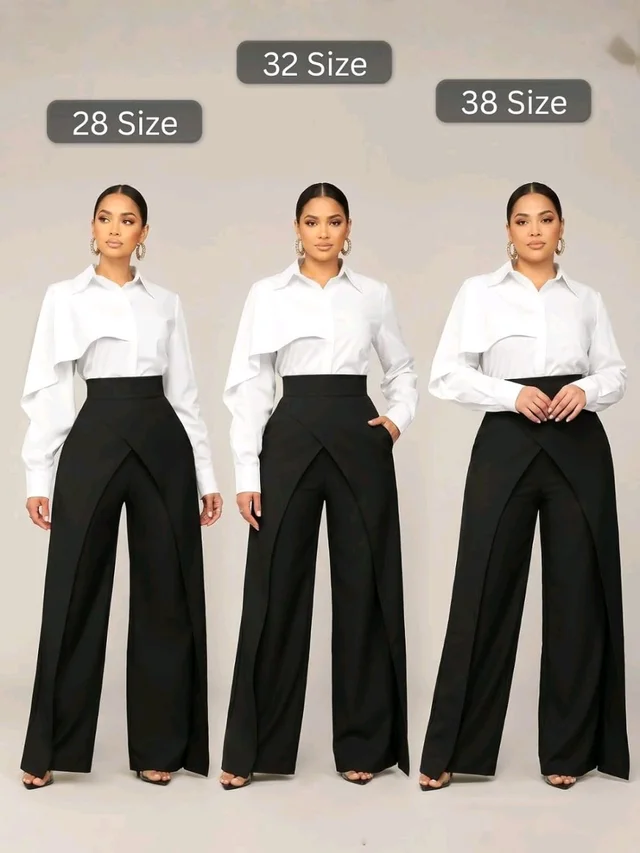 Women Loose Fit Beige Lycra Blend Trousers
- L, Black