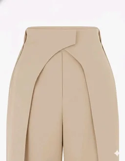 Women Loose Fit Beige Lycra Blend Trousers
- S, Beige