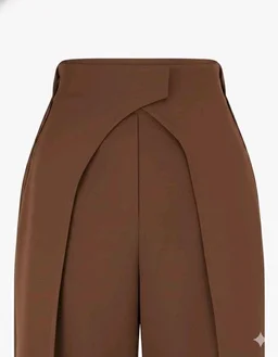 Women Loose Fit Beige Lycra Blend Trousers
- S, Brown