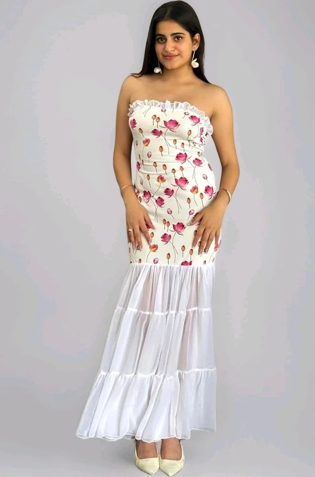 Beautiful Black Bodycon Maxi Dress for Women | Shoulder Strap Sheer Panel Evening Gown | Party & Cocktail Wear - XL, Ecru White