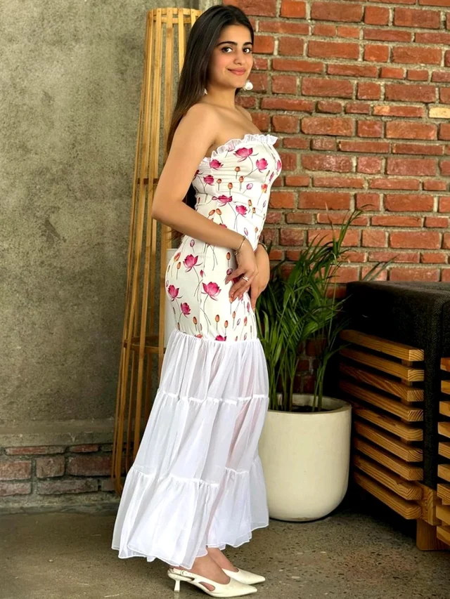 Beautiful Black Bodycon Maxi Dress for Women | Shoulder Strap Sheer Panel Evening Gown | Party & Cocktail Wear - S, Ecru White