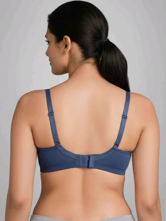 Padded Bra for Girls & Women | 3/4 Coverage Push-Up Bra | Seamless Everyday Bra with Back Closure
- 30A, Blue