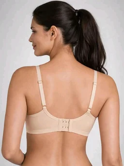 Padded Bra for Girls & Women | 3/4 Coverage Push-Up Bra | Seamless Everyday Bra with Back Closure
- 32A, Beige