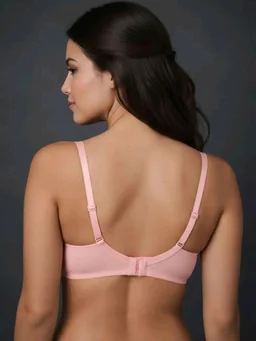 Padded Bra for Girls & Women | 3/4 Coverage Push-Up Bra | Seamless Everyday Bra with Back Closure
- 36A, Pink