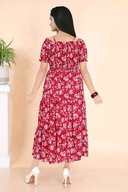 Women Gown Light Blue Maxi/Full Length Dress - S, Maroon