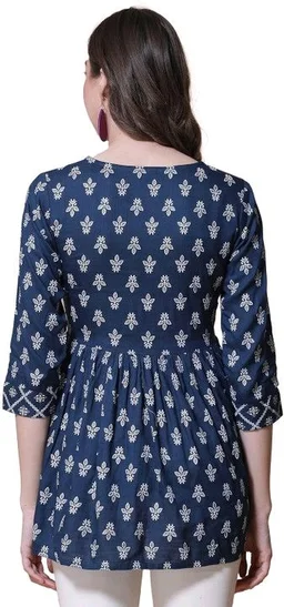 Casual Regular Sleeves Printed Women Red Top - XXL, Cloud Burst