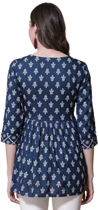 Casual Regular Sleeves Printed Women Red Top - XXL, Cloud Burst