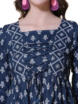 Casual Regular Sleeves Printed Women Red Top - XXL, Cloud Burst