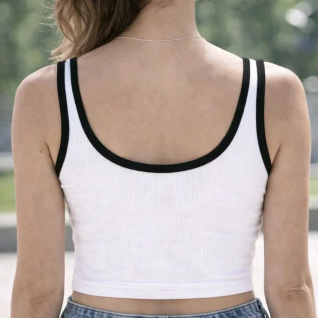 Casual Shoulder Straps Self Design, Solid Women White Top
- M, White