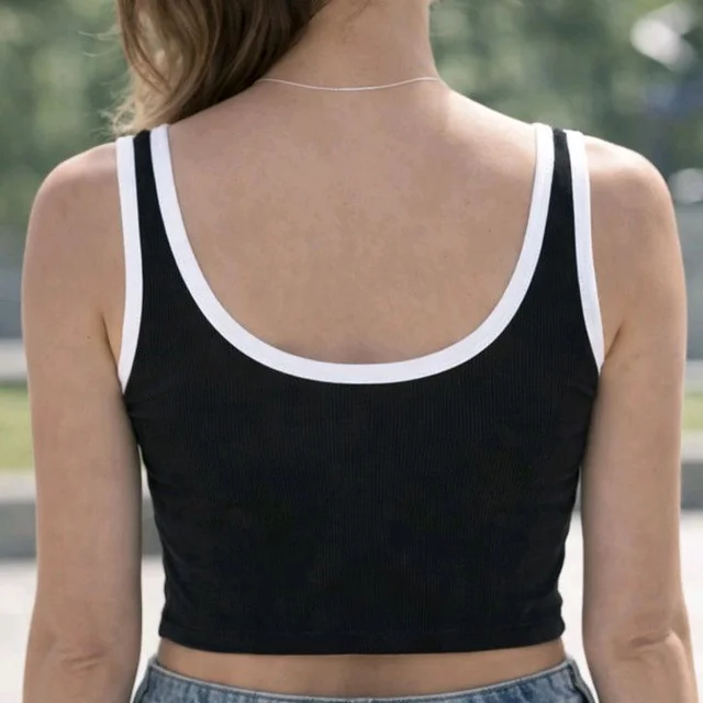Casual Shoulder Straps Self Design, Solid Women White Top
- L, Black