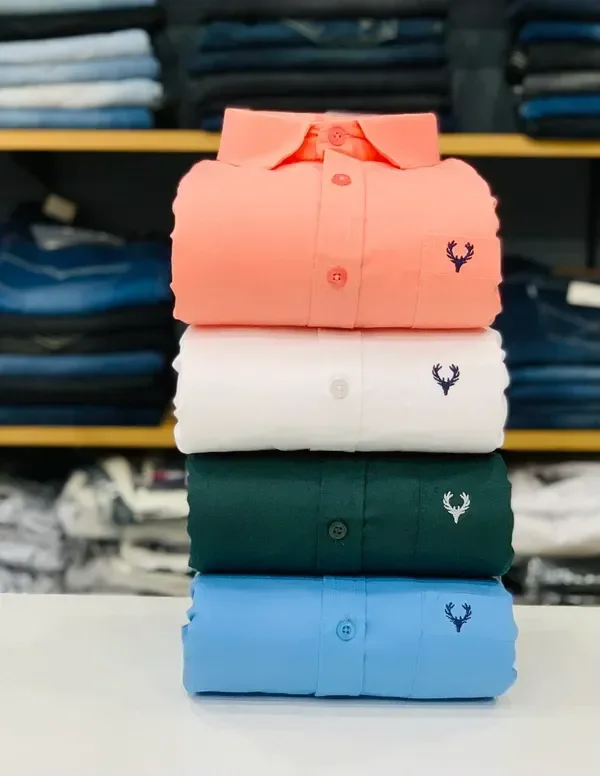 Men's Solid Plain Formal Shirts (Pack of 4) | Premium Quality Combo - XXL, 2XL