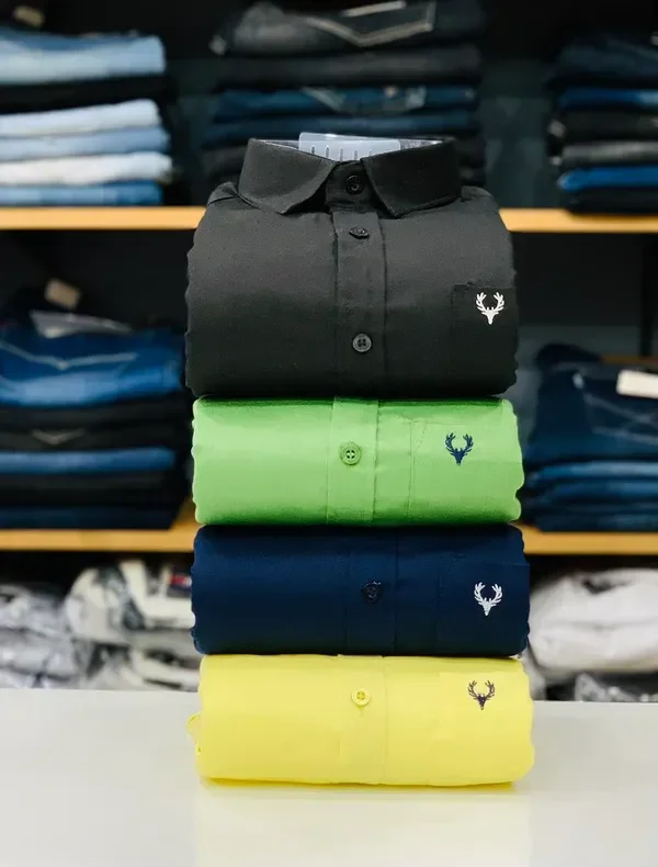 Men's Solid Plain Formal Shirts (Pack of 4) | Premium Quality Combo - XXL, 2XL