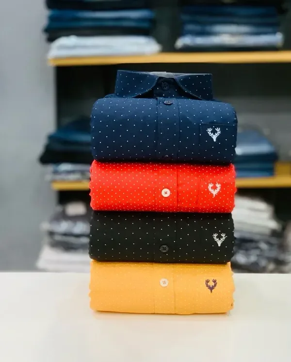 Premium Dot Printed Shirts (Combo Of 4pc) | Anvi Creation - L, L