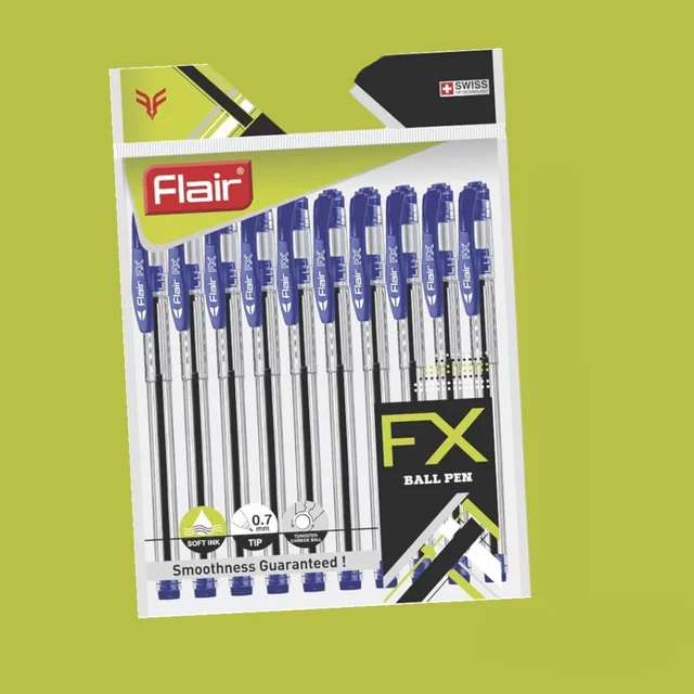 Flair Fx Ball Pen Set Of 10 Pens - Blue