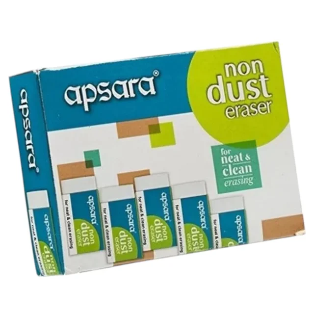 Apsara Non Dust Long Eraser (20 pc Pkt)