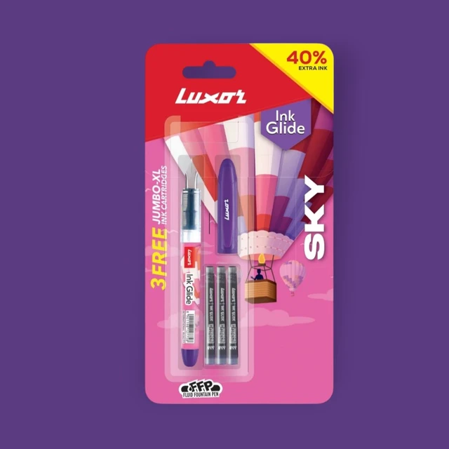 Luxor Ink Glide Sky Fountain Pen