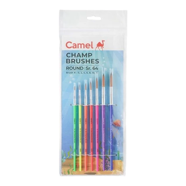 Camel Champ Brush Round Series 64 Set Of 7 (No. 0/2/4/6/8/10/12)
