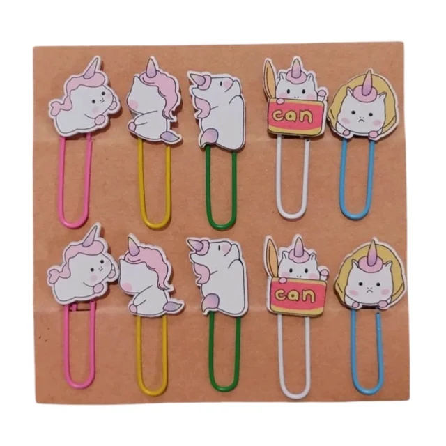 Bookmark Paper Clip Mix Design C11| Pack Of 10 Clips