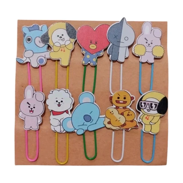 Bookmark Paper Clip Mix Design C10 | Pack Of 10 Clips