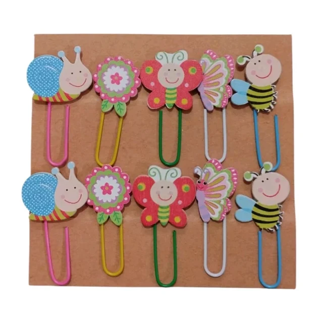Bookmark Paper Clip Mix Design C3| Pack Of 10 Clips